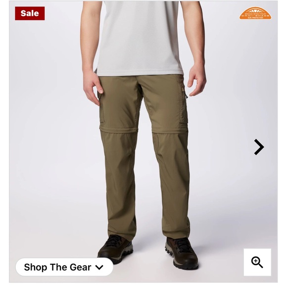 Colombia Omni-Shade Convertible Pants Sz 32/32 light weight . - Picture 1 of 9